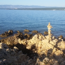 Pas de château de sable mais tour de pierres