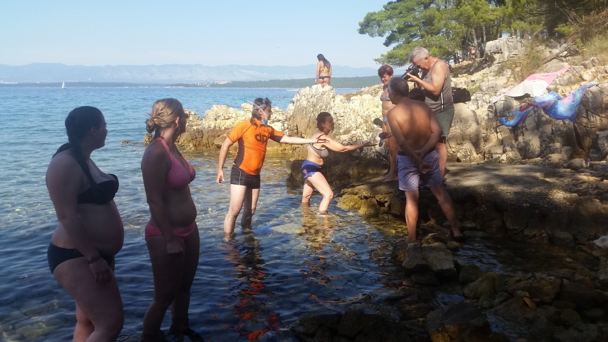 Star Mathieu montre une étoile de mer rouge