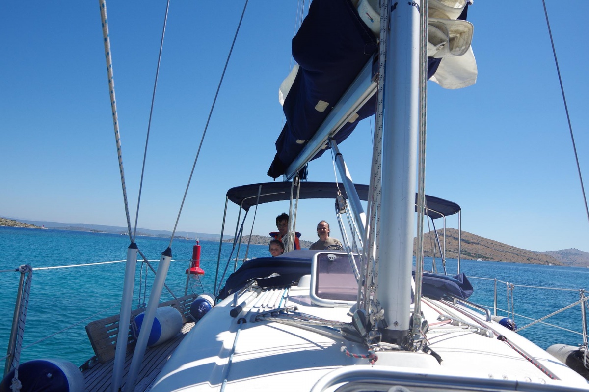 Notre famille sur un voilier en Croatie