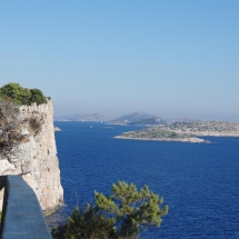 Vu sur les falaises en croatie