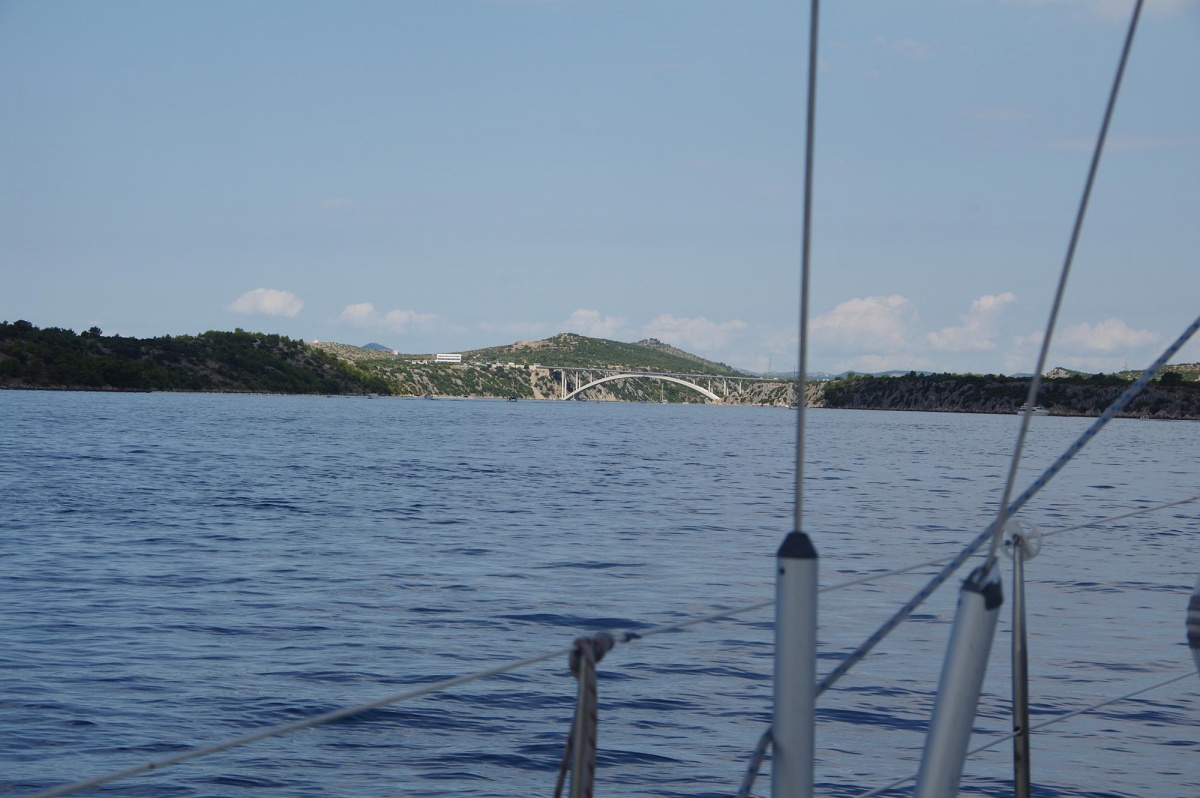 au départ de Sibenik vers notre premier pont