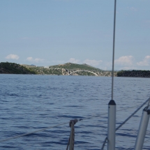 au départ de Sibenik vers notre premier pont