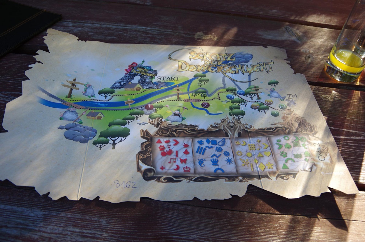 La fameuse carte au trésor de la "Donnerschlucht"
