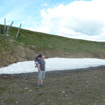 Des restes de neige en été
